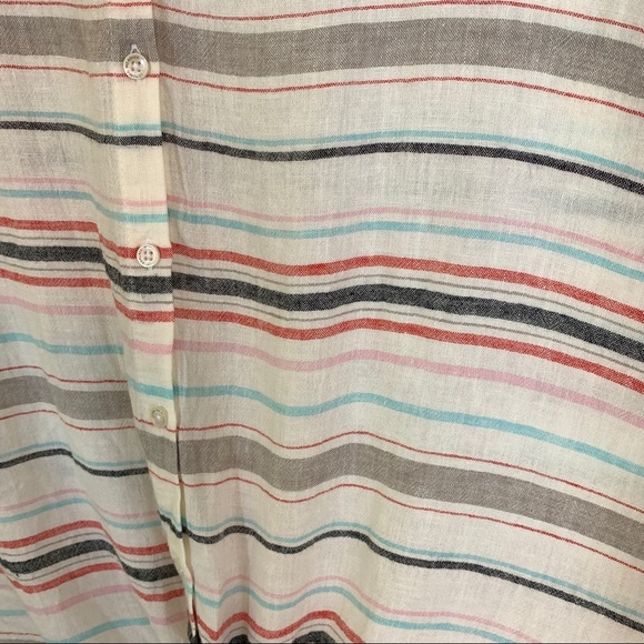 Weatherproof Vintage Tie Front Linen Blend Top - Picture 9 of 15